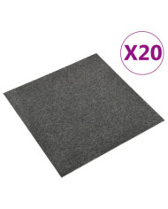 Dalles de tapis de sol 20 pcs 5 m² 50x50 cm Anthracite | Mobilier & Déco