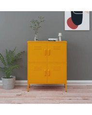 Armoire de rangement Jaune moutarde 80x35x101,5 cm Acier | Mobilier & Déco