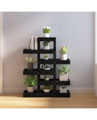Support à plantes Noir 85x25x109,5 cm Bois massif de pin | Mobilier & Déco