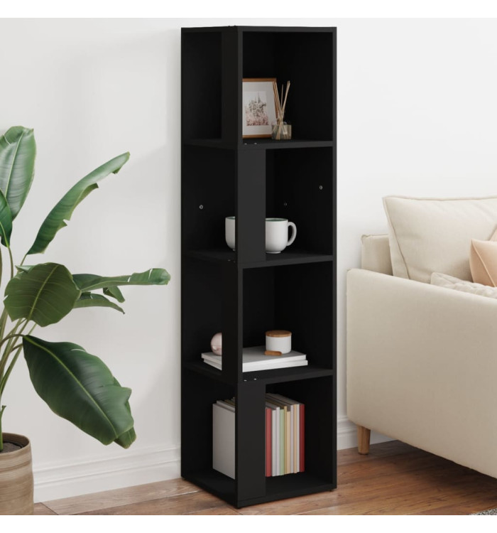 Armoire d'angle Noir 33x33x132 cm Bois d’ingénierie | Mobilier & Déco