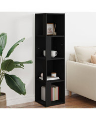 Armoire d'angle Noir 33x33x132 cm Bois d’ingénierie | Mobilier & Déco