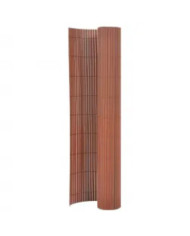 Clôture de jardin double face 110x400 cm Marron | Mobilier & Déco