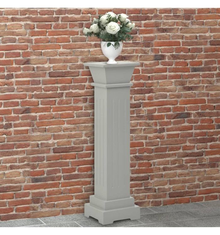 Support pilier classique carré pour plantes Gris 17x17x66cm MDF | Mobilier & Déco