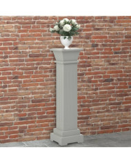Support pilier classique carré pour plantes Gris 17x17x66cm MDF | Mobilier & Déco