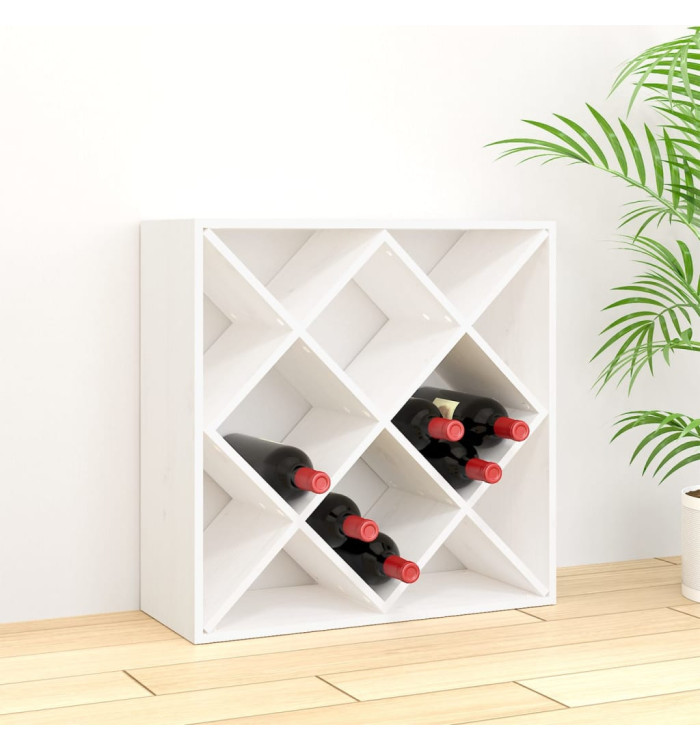Armoire à vin Blanc 62x25x62 cm Bois de pin massif | Mobilier & Déco