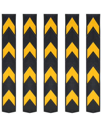 Cornière de protection réfléchissante 5 pcs Caoutchouc 80 cm | Mobilier & Déco