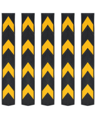 Cornière de protection réfléchissante 5 pcs Caoutchouc 80 cm | Mobilier & Déco