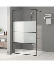 Paroi de douche Noir 115x195 cm Verre ESG demi-dépoli | Mobilier & Déco