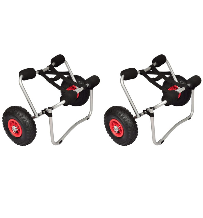 Chariots pour kayak 2 pcs Aluminium | Mobilier & Déco