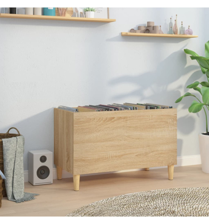 Armoire à disques chêne sonoma 74,5x38x48 cm bois d'ingénierie | Mobilier & Déco