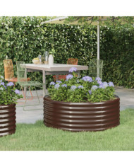 Lit surélevé de jardin Acier enduit de poudre marron | Mobilier & Déco
