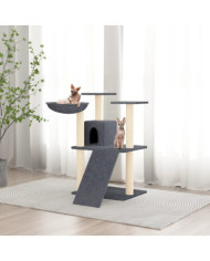 Arbre à chat avec griffoirs en sisal Gris foncé 83 cm | Mobilier & Déco