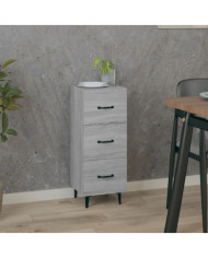 Buffet Sonoma gris 34,5x34x90 cm Bois d'ingénierie | Mobilier & Déco