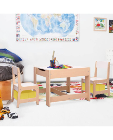 Table pour enfants avec 2 chaises MDF | Mobilier & Déco