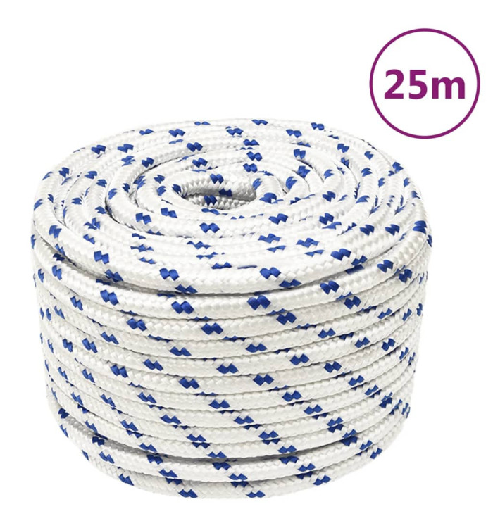 Corde de bateau Blanc 12 mm 25 m Polypropylène | Mobilier & Déco