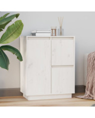 Buffet Blanc 60x34x75 cm Bois massif de pin | Mobilier & Déco