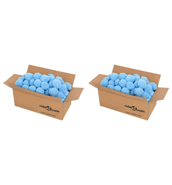 Boules anti-bactériennes filtrantes de piscine bleu 1400 g PE | Mobilier & Déco