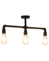 Plafonnier Noir 3 ampoules E27 | Mobilier & Déco