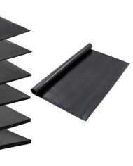 Tapis en caoutchouc antidérapant 1,2x2 m 3 mm Lisse | Mobilier & Déco