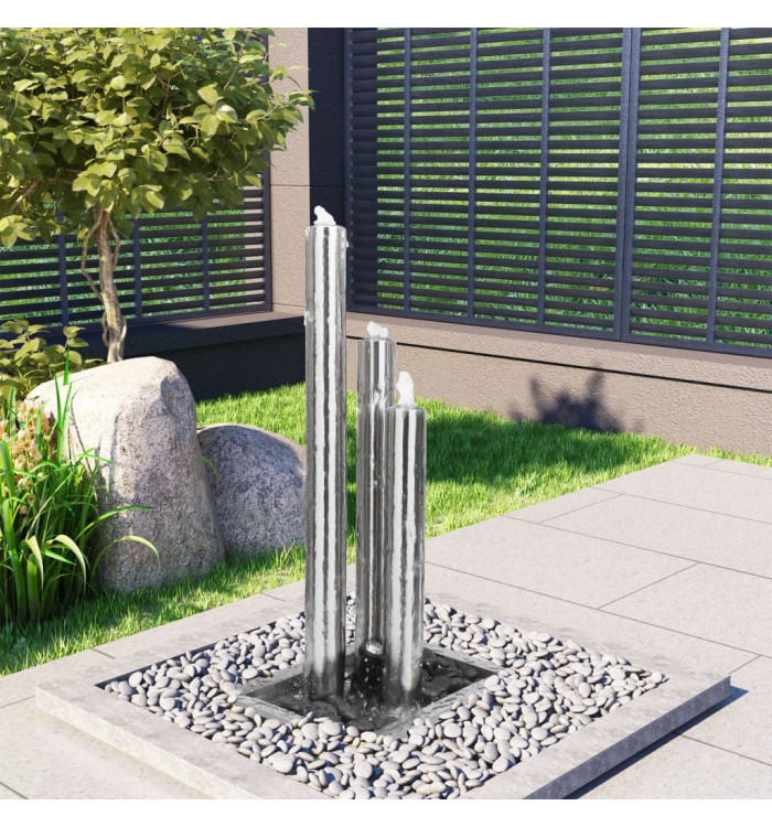 Fontaine de jardin Argenté 48x34x88 cm Acier inoxydable | Mobilier & Déco