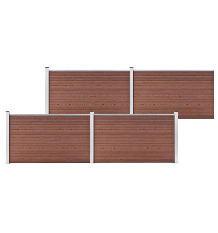 Clôture de jardin WPC 699x106 cm Marron | Mobilier & Déco