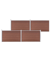 Clôture de jardin WPC 699x106 cm Marron | Mobilier & Déco