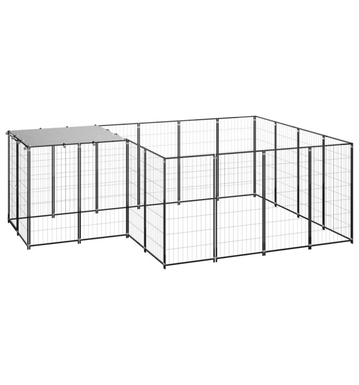Chenil Noir 6,05 m² Acier | Mobilier & Déco