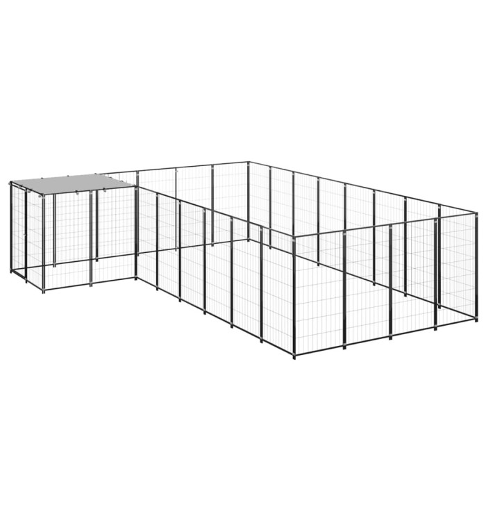 Chenil Noir 10,89 m² Acier | Mobilier & Déco