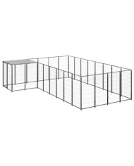 Chenil Noir 10,89 m² Acier | Mobilier & Déco