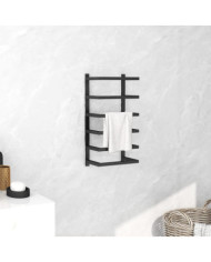 Porte-serviette Noir 24x12x48 cm Acier | Mobilier & Déco