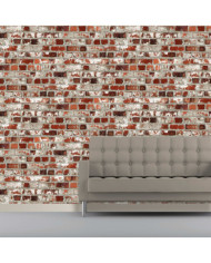 DUTCH WALLCOVERINGS Papier peint Brique Rouge | Mobilier & Déco