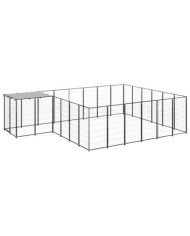 Chenil Noir 12,1 m² Acier | Mobilier & Déco