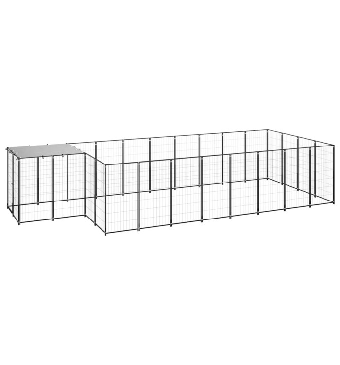 Chenil Noir 10,89 m² Acier | Mobilier & Déco