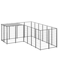 Chenil Noir 4,84 m² Acier | Mobilier & Déco