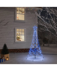 Sapin de Noël avec piquet Bleu 200 LED 180 cm | Mobilier & Déco
