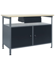 Établi Noir 120x60x85 cm Acier | Mobilier & Déco