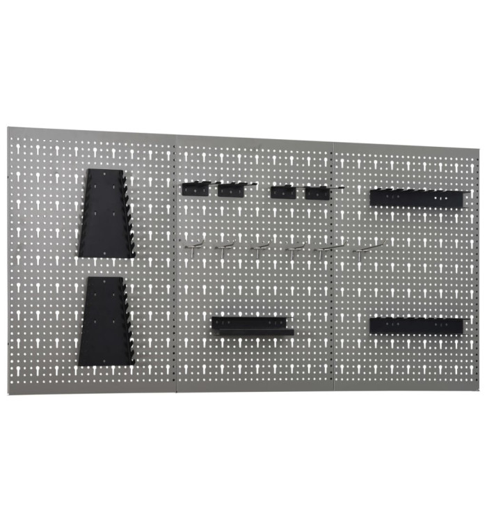 Panneaux perforés muraux 3 pcs 40x58 cm Acier | Mobilier & Déco