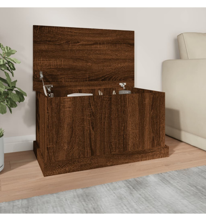 Boîte de rangement chêne marron 70x40x38 cm bois d'ingénierie | Mobilier & Déco