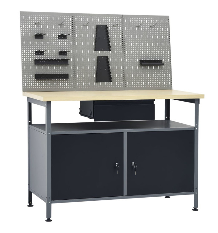 Établi avec 3 panneaux muraux | Mobilier & Déco