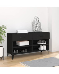 Armoire à chaussures Noir 102x35x55 cm Bois d'ingénierie | Mobilier & Déco