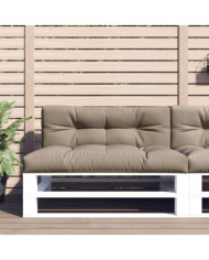 Coussins de palette lot de 2 taupe tissu | Mobilier & Déco