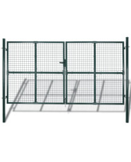 Portail de Clôture en Grillage Galvanisée 289 x 200 cm / 306 x 250 cm | Mobilier & Déco