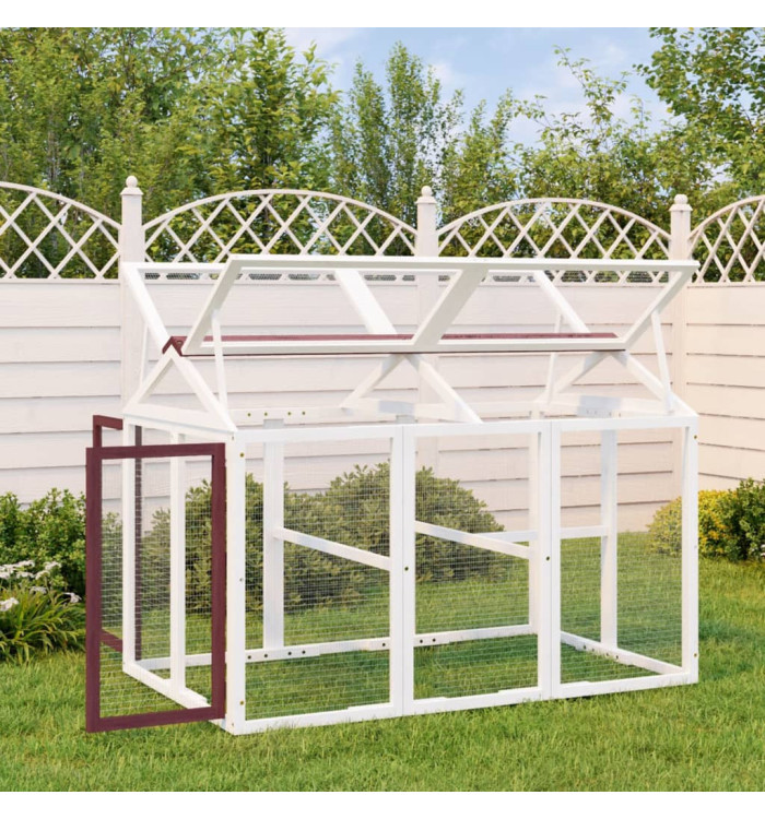 Enclos animaux moka 141x94x104 cm bois massif de pin | Mobilier & Déco
