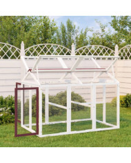 Enclos animaux moka 141x94x104 cm bois massif de pin | Mobilier & Déco
