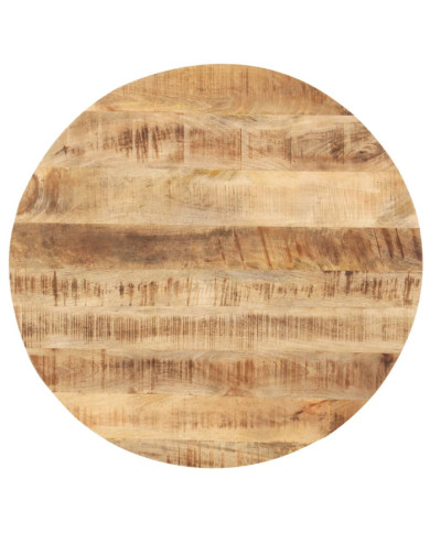 Dessus de table Bois de manguier solide Rond 25-27 mm 70 cm | Mobilier & Déco