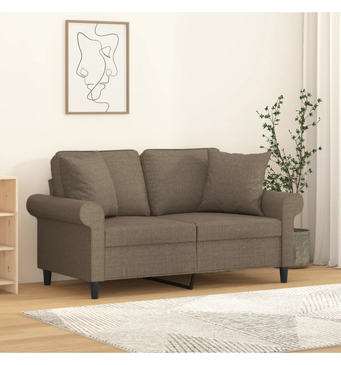 Coussins décoratifs lot de 2 Taupe 40x40 cm Tissu | Mobilier & Déco