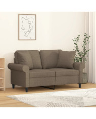 Coussins décoratifs lot de 2 Taupe 40x40 cm Tissu | Mobilier & Déco