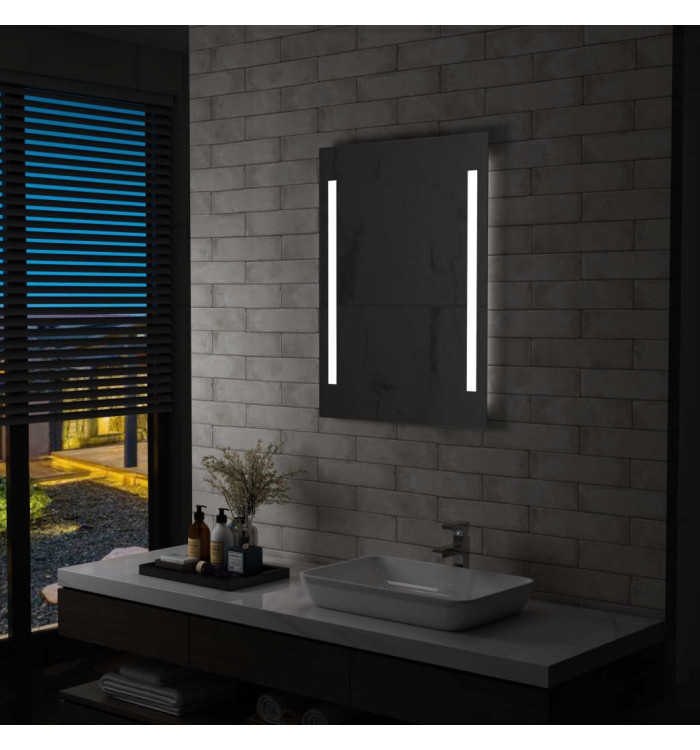 Miroir mural à LED pour salle de bains 60x80 cm | Mobilier & Déco