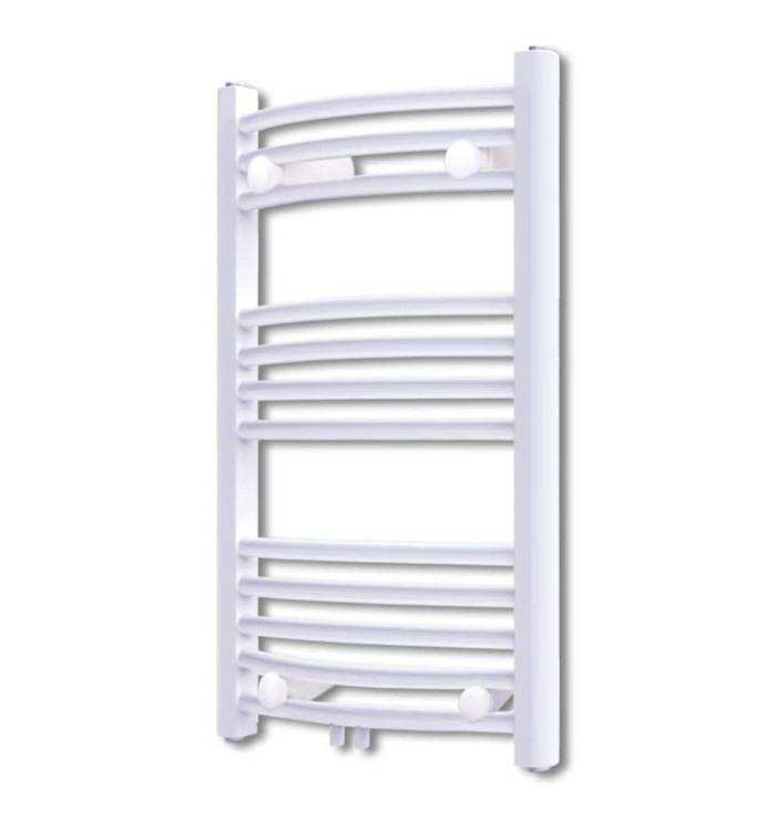 Sèche-Serviettes Chauffage Central Incurvé 500x764mm + Connecteurs | Mobilier & Déco
