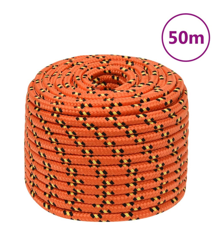 Corde de bateau Orange 12 mm 50 m Polypropylène | Mobilier & Déco